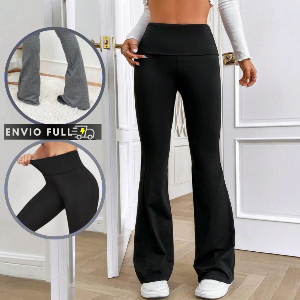 Calça legging Flare Bailarina Feminina Grossa Leg Boca de Sino Premium Academia Leg Roupa Fitness