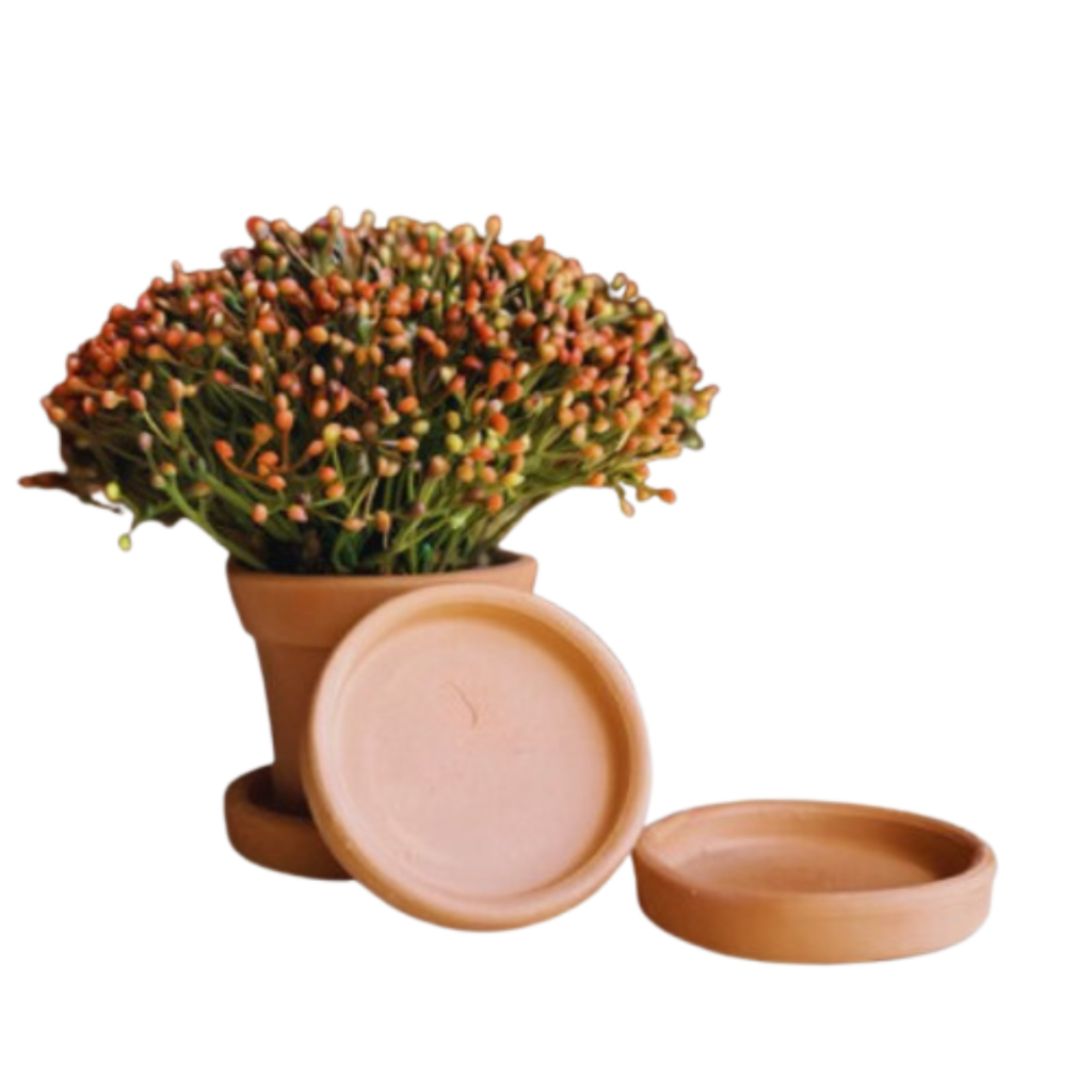 Vaso Cacto com Pratinho De Barro n°0 (kit c/ 18)