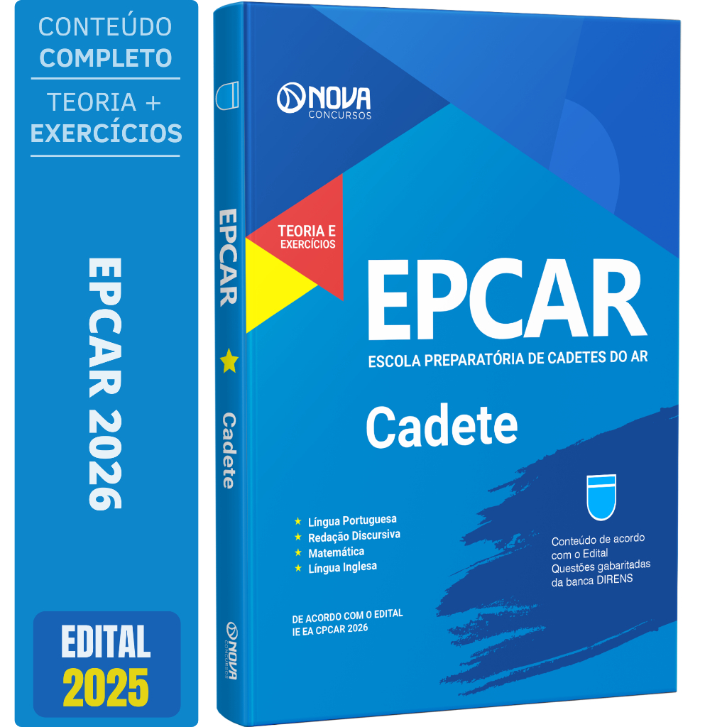 Imagem Apostila Concurso EPCAR 2025 - Escola Preparatória Cadetes do Ar - Aeronáutica