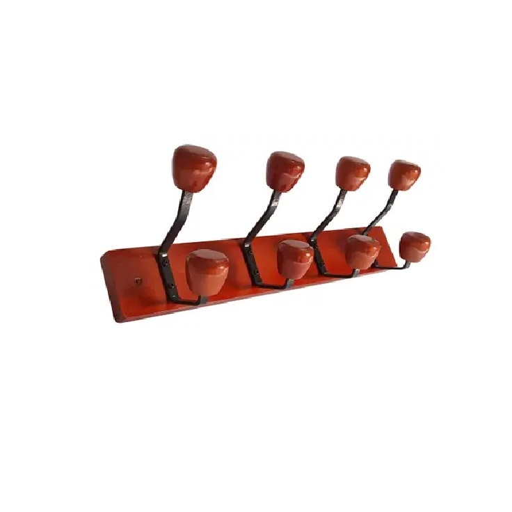 Cabide de madeira com 4 ganchos para parede ou porta cabideiro organizador de roupas ou acessórios Envio Hoje