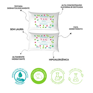 KIT 2KG - BASE GLICERINA HIPOLERGENICA PREMIUM QUIMIZ V&G em Oferta na Shopee