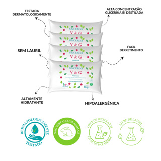 KIT 4 KG - BASE GLICERINA HIPOLERGENICA PREMIUM QUIMIZ V&G em Oferta na Shopee