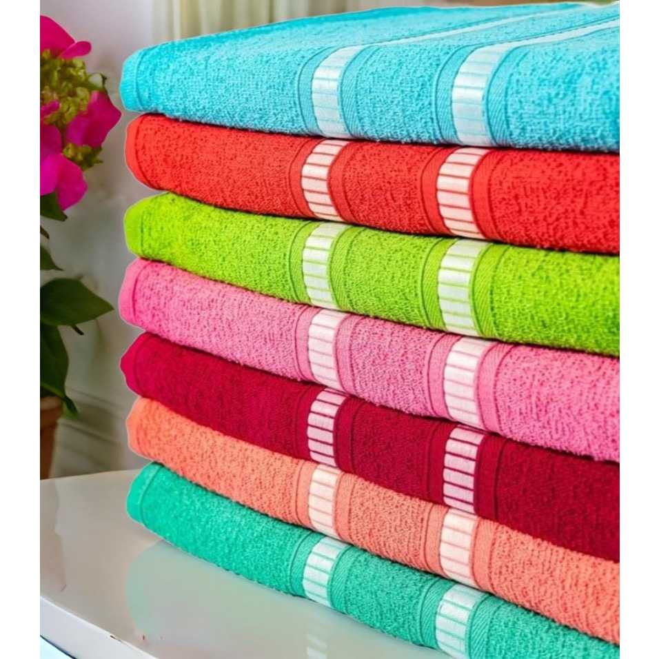 Kit 6 Toalha de Banho Madri Sortidas Banhão 100% algodão 120 x 60cm