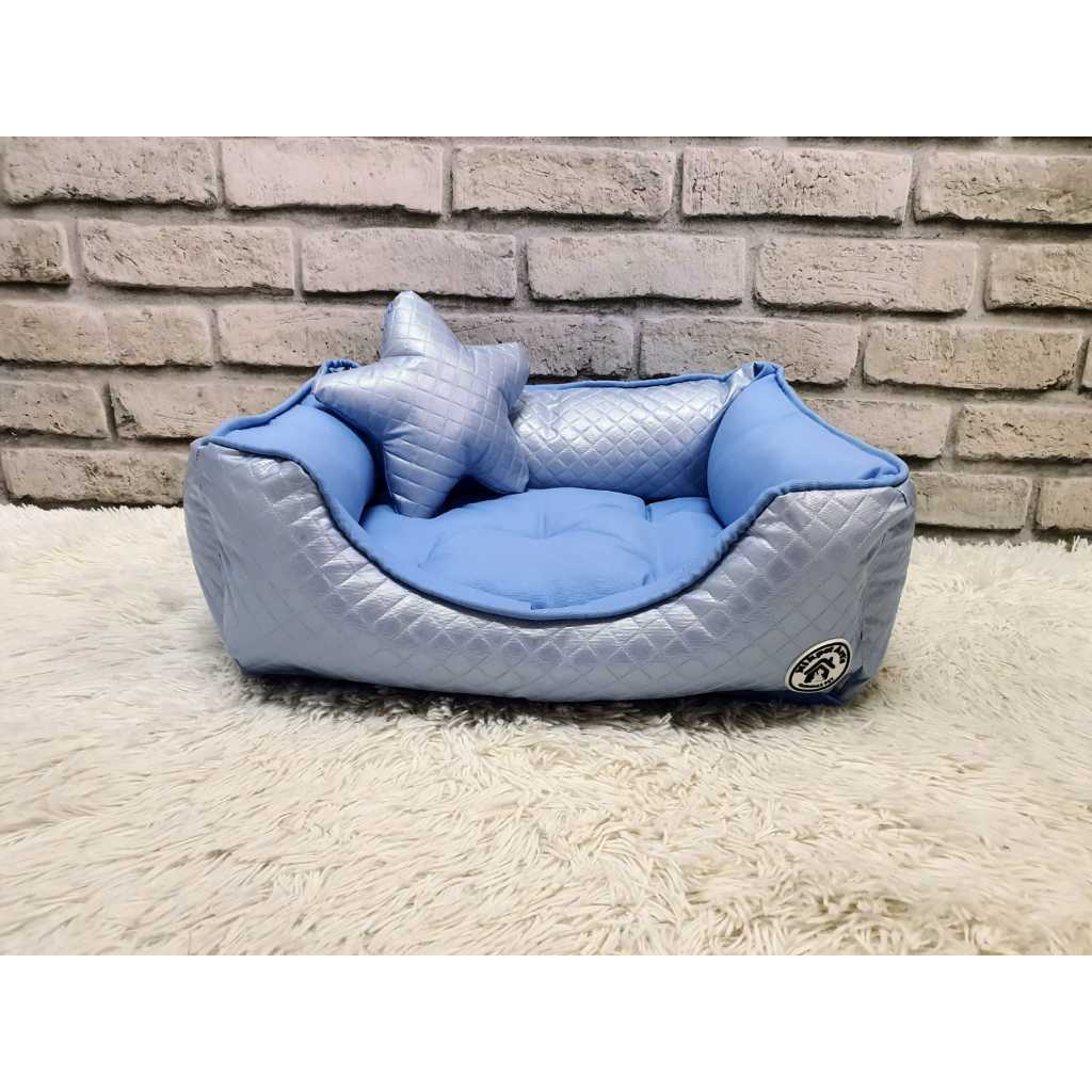 Caminha Delicate Baby Blue M Pet Para Caes E Gatos Em Courino Azul Delicate