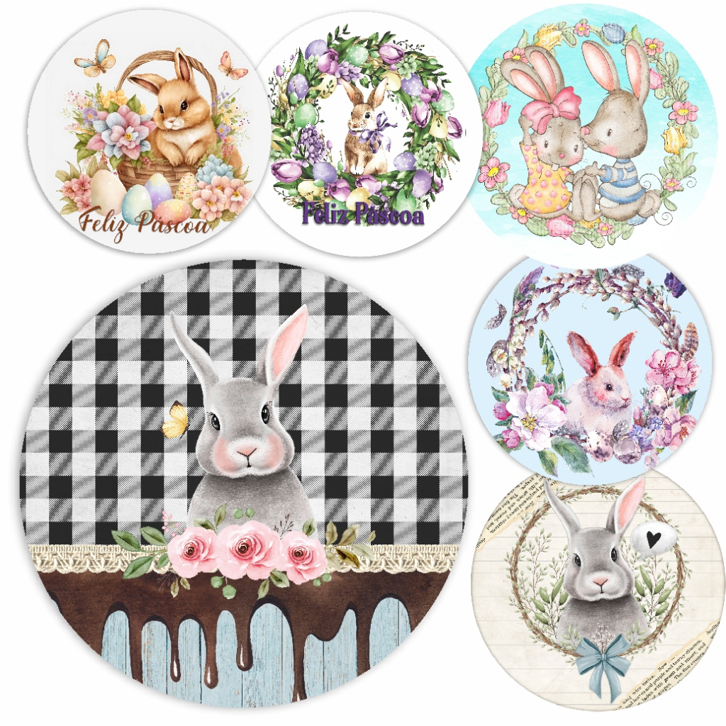 Capas Sousplat  Variados Pascoa Tecido Oxfordine 35x35