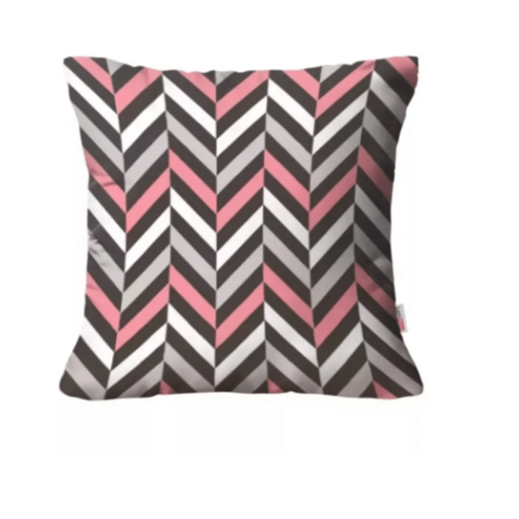 Capa de Almofada 45x45 rosa listrada Dupla Face Capa almofada decorativa