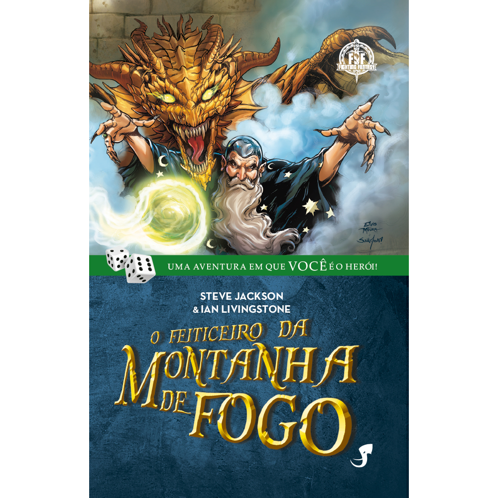 Livro Jogo RPG: O Feiticeiro da Montanha de Fogo Fighting Fantasy - FF1