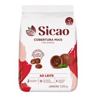 Cobertura Fracionada Sabor Chocolate Ao Leite Sicao Mais - 2,05 kg em Oferta na Shopee
