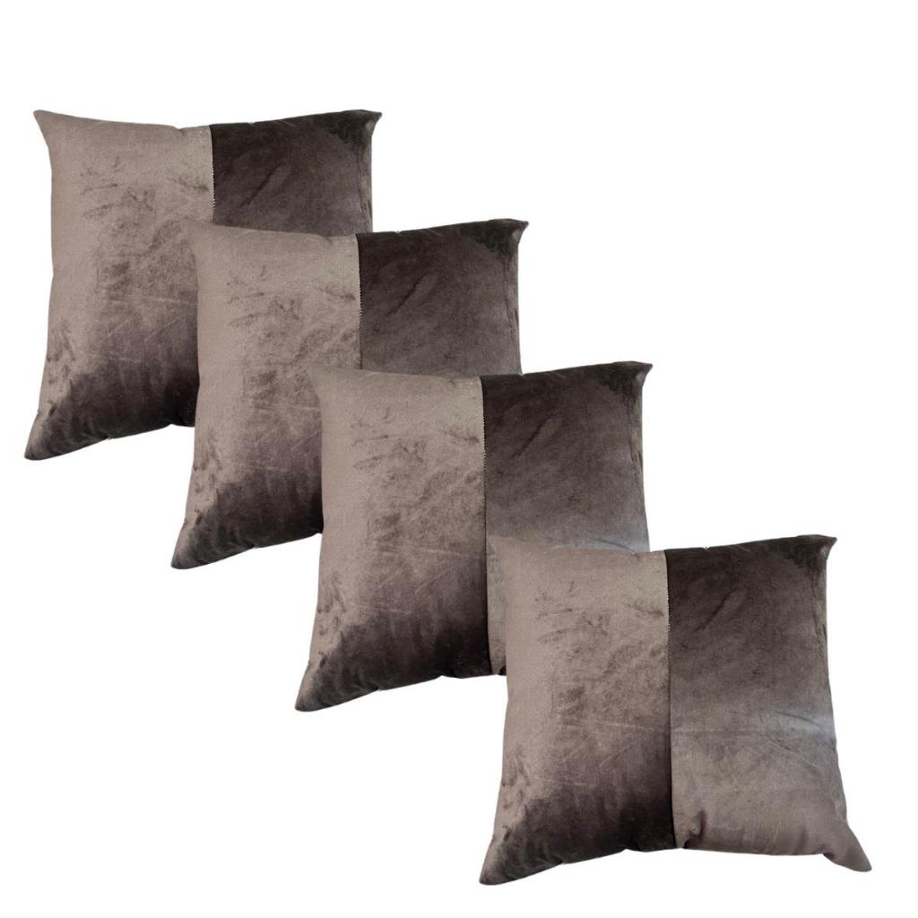 Kit 4 Capas de Almofada Decorativas Com Zíper Lisa Suede Veludo 40x40 Decoração Premium em Oferta na Shopee
