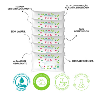 KIT 6 KG - BASE GLICERINA HIPOLERGENICA PREMIUM QUIMIZ V&G em Oferta na Shopee