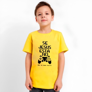 Camiseta Masculina Infantil Cristã Deus Está No Controle Gospel Yeshua Envio Rápido em Oferta na Shopee