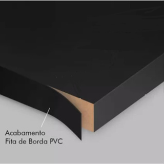 Fita de Borda MDF 22mm PVC Acabamento para Móveis TX Preta em Oferta na Shopee