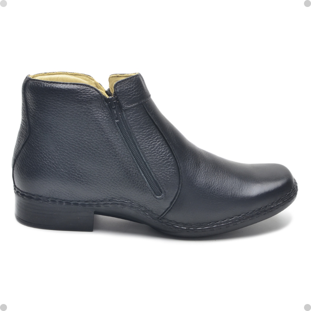 Bota Botina Social Em Cou Legítimo Cla-Cle Coturno Chelsea Masculino