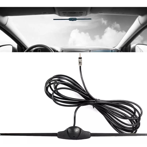 Antena Automotiva Interna Parabrisa Rádio AM FM Cinoy Universal