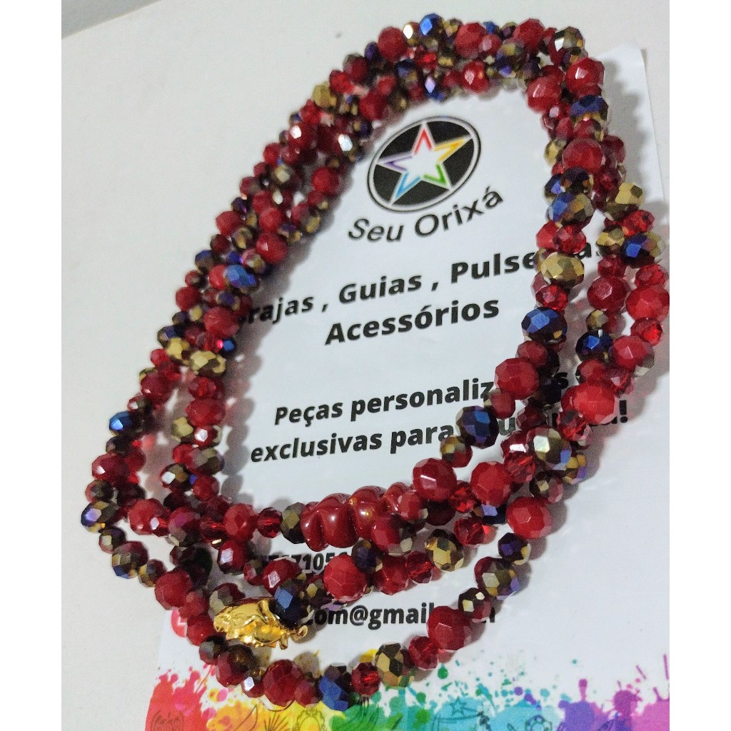 Guia de Cristal 8mm Orixa Pombogira umbanda candomble