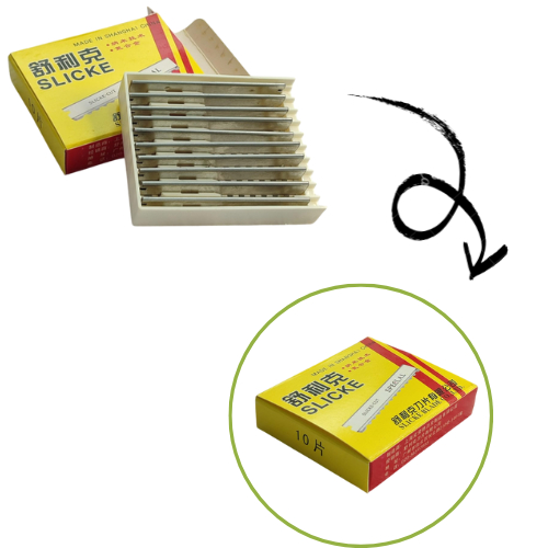 Lamina Slicke para Navalhete de Desfiar C/10und cod 1300 em Oferta na Shopee