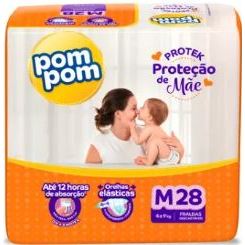 Fralda Pom Pom Protek Protecão de Mãe em Oferta na Shopee