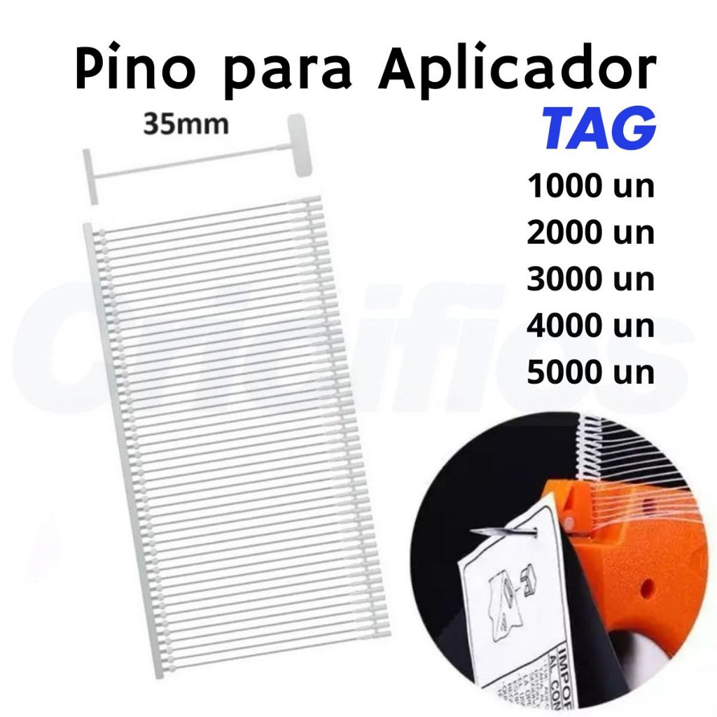 Pino Plástico 35mm para Aplicador de Etiquetas TAG em Oferta na Shopee