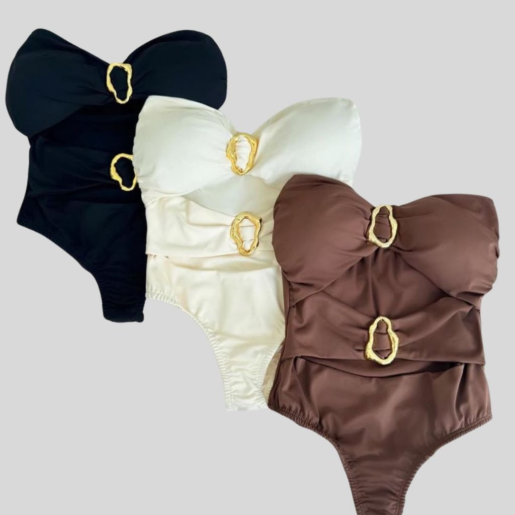 Body Feminino Collant Maiô Com Fivela De Metal Tomara Que Caia Moda Verão Suplex Com Poliamida Fashion Casual Elegante
