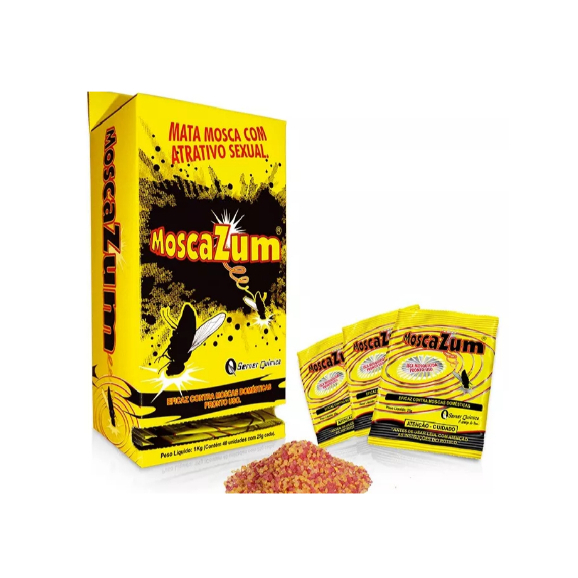 Kit Com 3 Sachês Isca Anti Mosca Moscazum Server Química