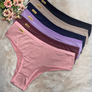 Kit 5 Calcinha De Microfibra Premium Feminina Dia a Dia Confortável Barato Lingerie em Oferta na Shopee