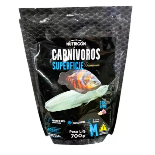 Ração Peixe Carnívoros Superfície M Bag 700g Nutricon