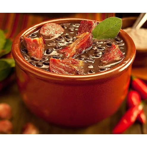 Kit 10 Cumbuca 750ml - Cerâmica Refratária Redonda Feijoada Buffet