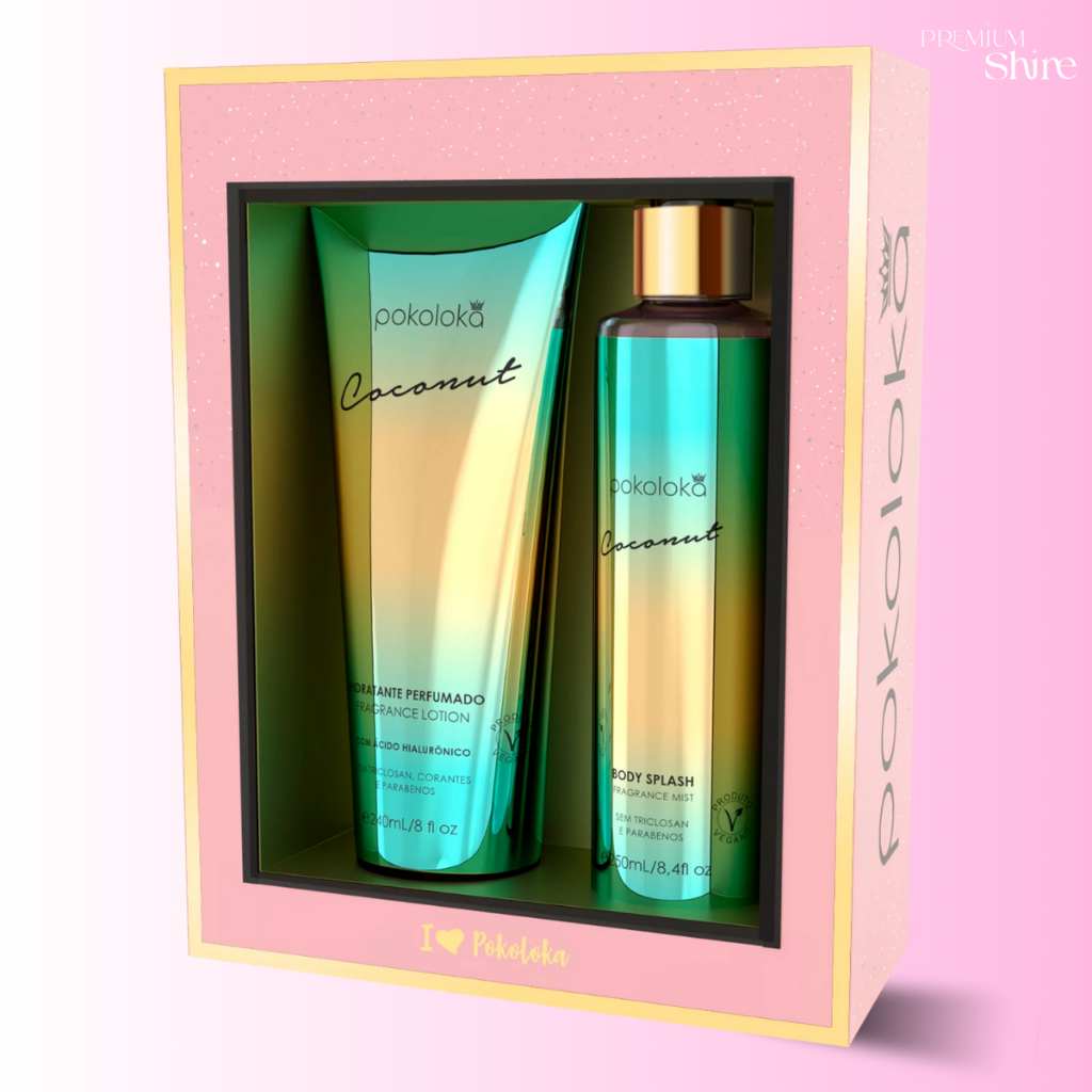 Pokoloka Coconut Creme Hidratante 240ml + Desodorante Corporal Body Splash 250ml Kit