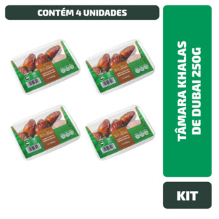 Kit 4 Un. Tâmara Khalas De Dubai Date Crown 250G