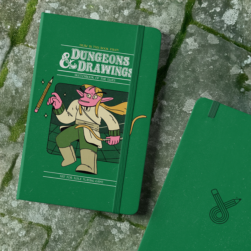 Elfos Dungeons & Drawings Caderno Sketchbook A5