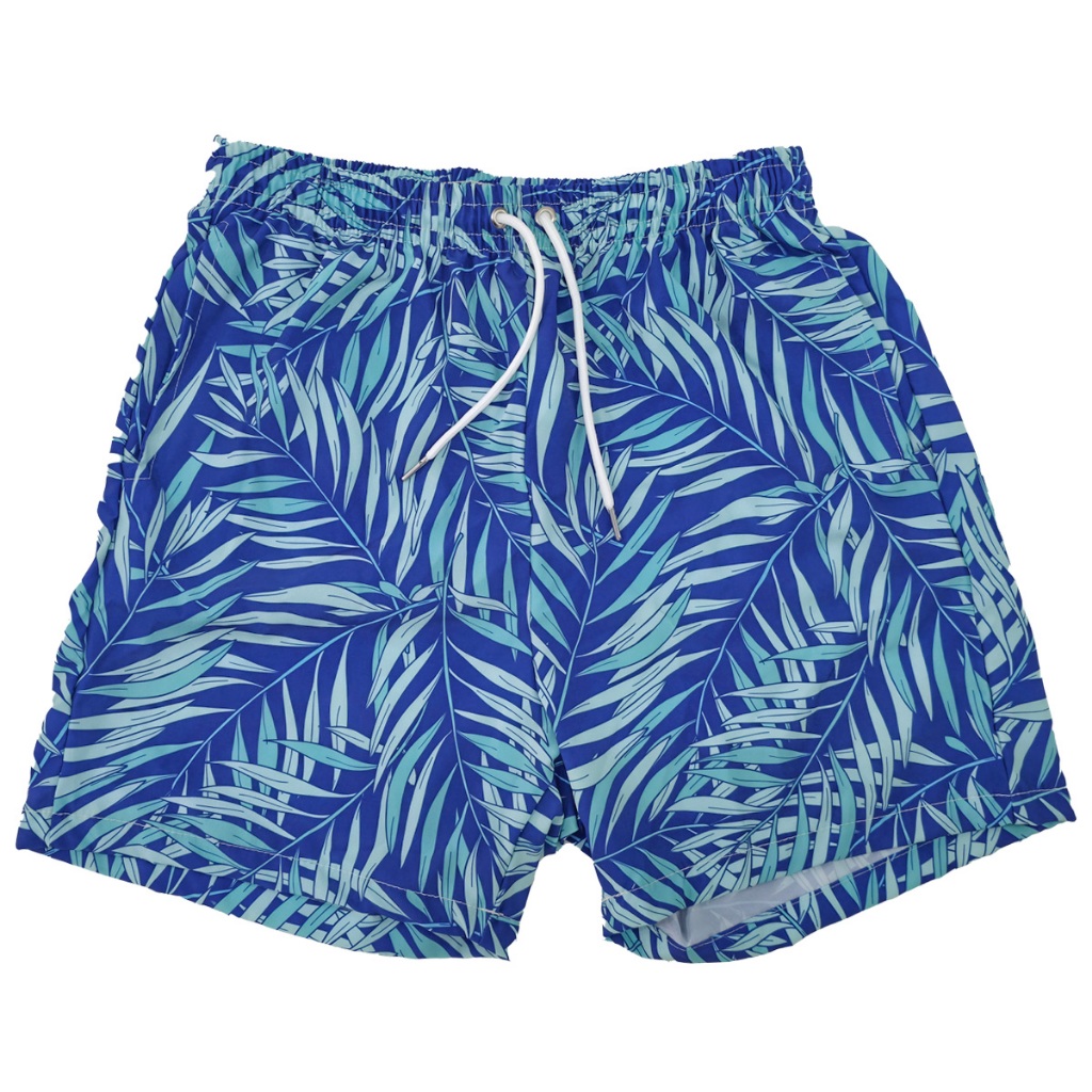 Short Bermuda Mauricinho Estampa Folhagens Masculino Tactel c/ Elastano Praia Piscina