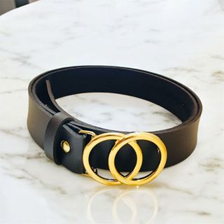 Cinto Feminino Argola Dupla Fivela Dourada  Moda Diva 3 Cm Largo Plus Size em Oferta na Shopee