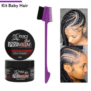 Kit Baby Hair Gel Premium G10 + Escovinha Baby Hair em Oferta na Shopee