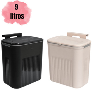 Lixeira Suspensa Balde de Lixo 9 Litros Com Adesivo e Alça para Pendurar Rose ou Preta Pantone em Oferta na Shopee