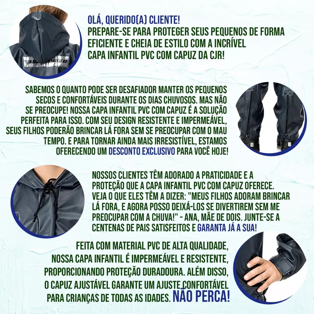 Capa infantil de chuva impermeavel menino garotos bota galocha botina contra chuva proteção