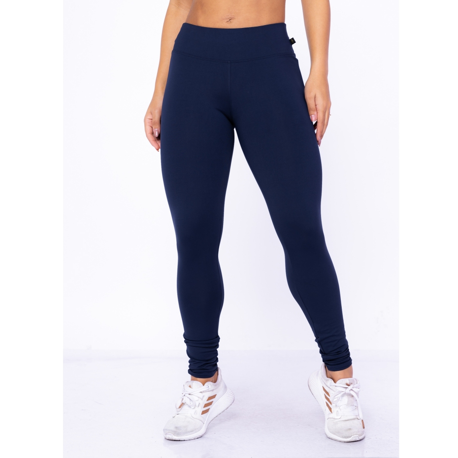 Calça Legging Básica Em Poliamida Grossa Lisa WOLFOX Casual Fitness Academia Feminina