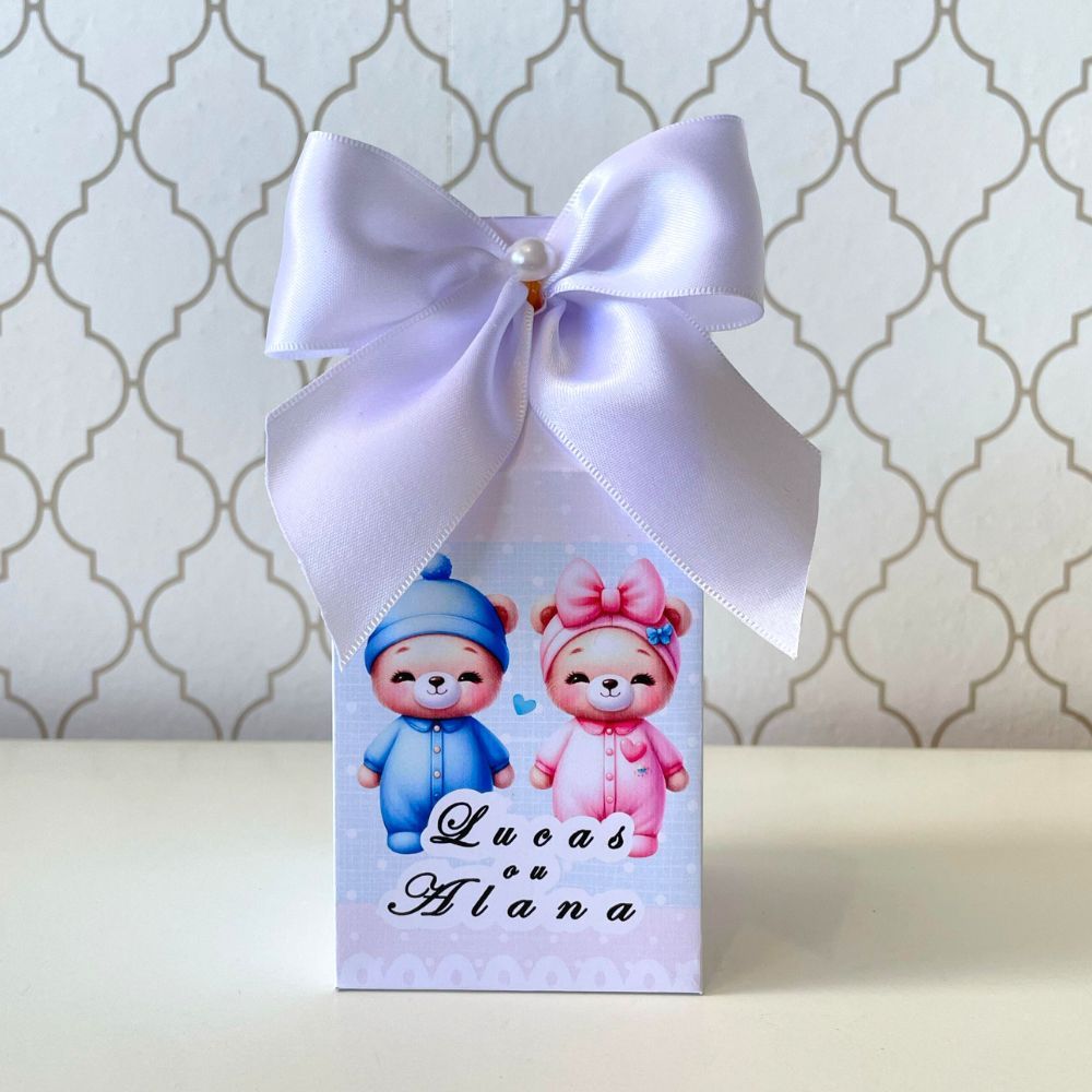 CAIXA MILK PERSONALIZADA PARA LEMBRANCINHAS CHÁ REVELAÇÃO AZUL E ROSA | CAIXINHA | FESTA | INFANTIL