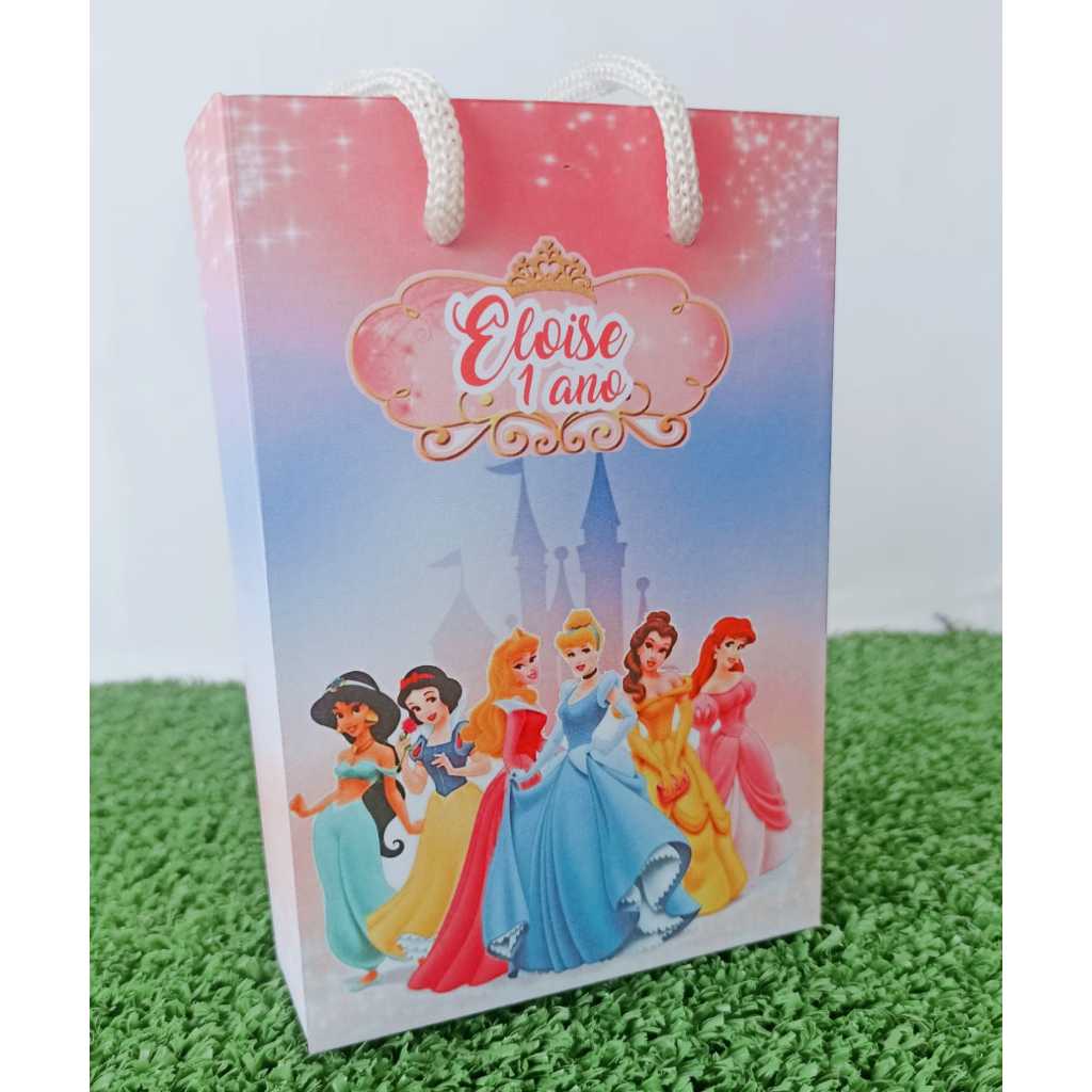 Sacolinha personalizada PRINCESAS- PEGUE E MONTE