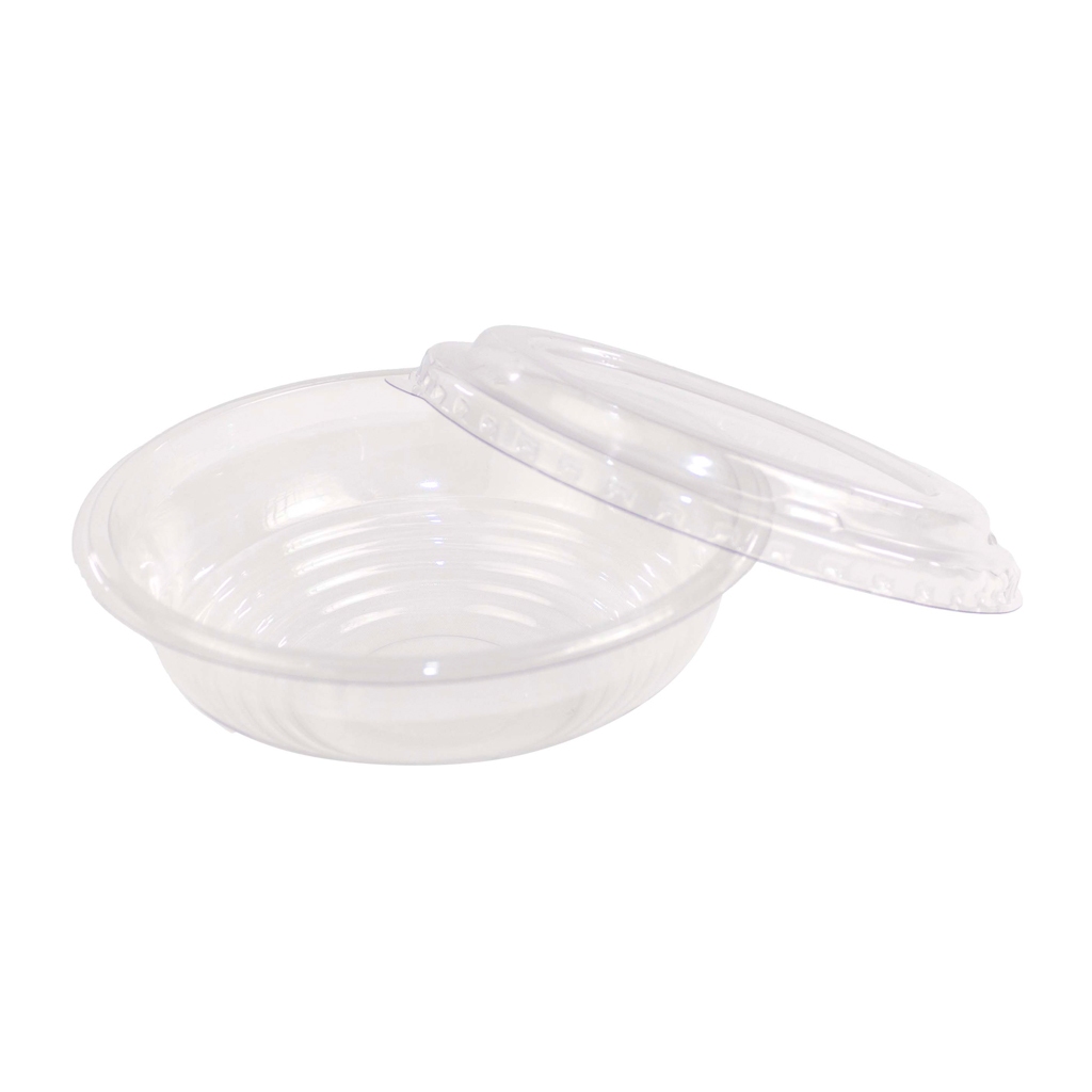 100 Embalagens Udon 600 ml c/ Tampa e Base Cristal - Praticpack