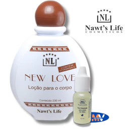 kit New Love Creme Hidratante Loção para o Corpo + Óleo Vitaminado para área do olhos Ánti Rugas