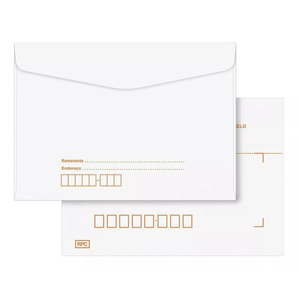 Envelope de Carta c/CEP 11,4 x 16,2 cm COF012 pacote c/100 ou 200 envelopes