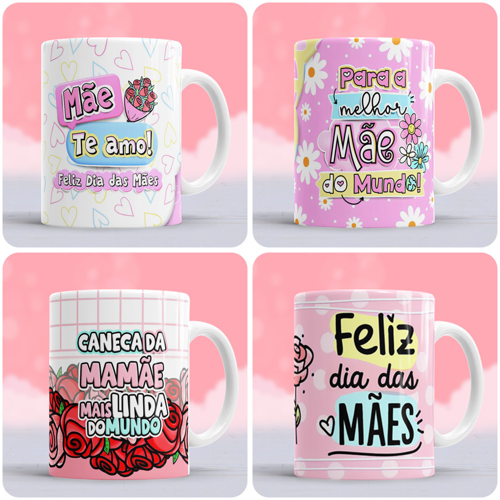 Caneca Dia das Mães Porcelana Premium - Presente Exclusivo e Único para Mãe em Oferta na Shopee