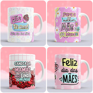 Caneca Dia das Mães Porcelana Premium - Presente Exclusivo e Único para Mãe em Oferta na Shopee