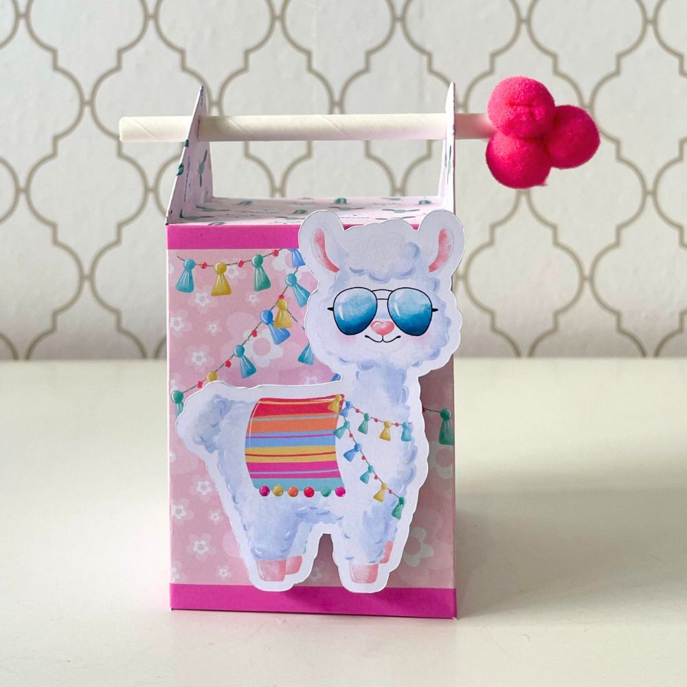 CAIXA CANUDO PERSONALIZADA PARA LEMBRANCINHAS LHAMA | CAIXINHA | FESTA | INFANTIL | ANIVERSARIO