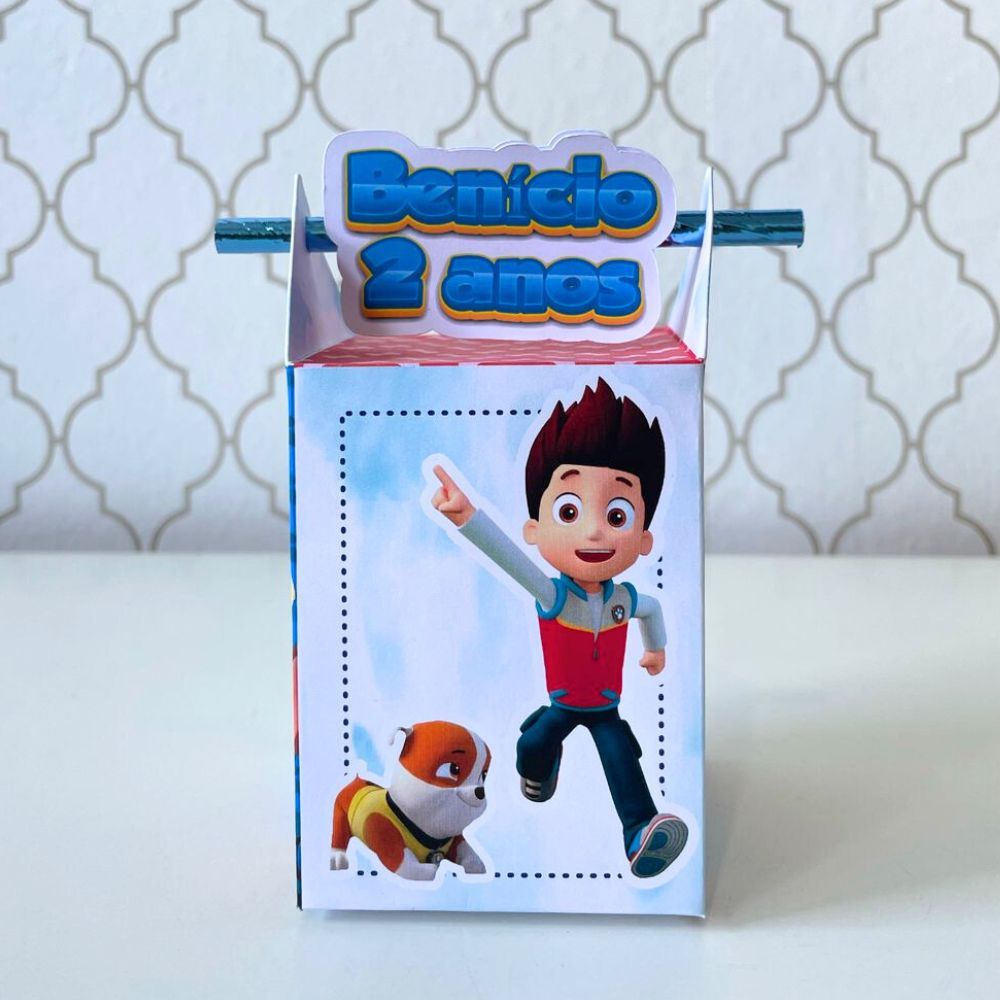 CAIXA CANUDO PERSONALIZADA PARA LEMBRANCINHAS PATRULHA CANINA CAIXINHA  FESTA INFANTIL | ANIVERSARIO