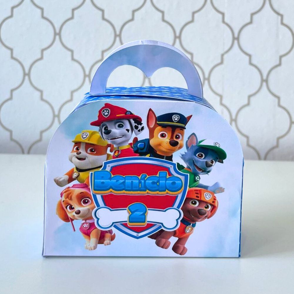 CAIXA MALETA PERSONALIZADA PARA LEMBRANCINHAS PATRULHA CANINA | CAIXINHA FESTA INFANTIL  ANIVERSARIO