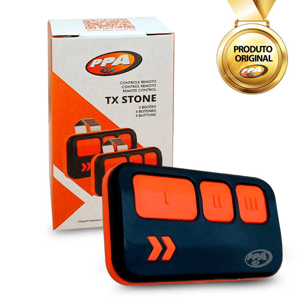 Controle Remoto TX Stone 3 Botões 433mhz Portões PPA em Oferta na Shopee
