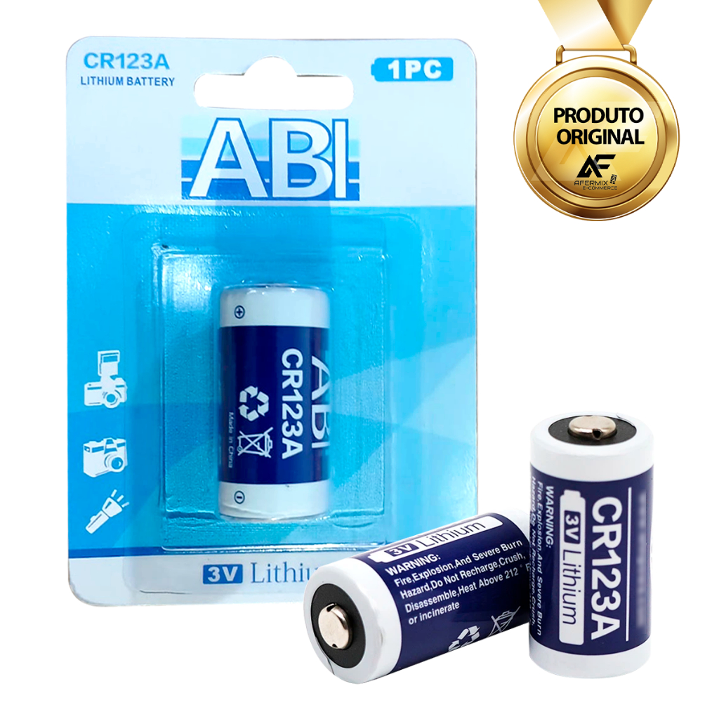 Bateria Pilha 3V CR 123A P/ Câmeras Brinquedos Equipamento em Oferta na Shopee