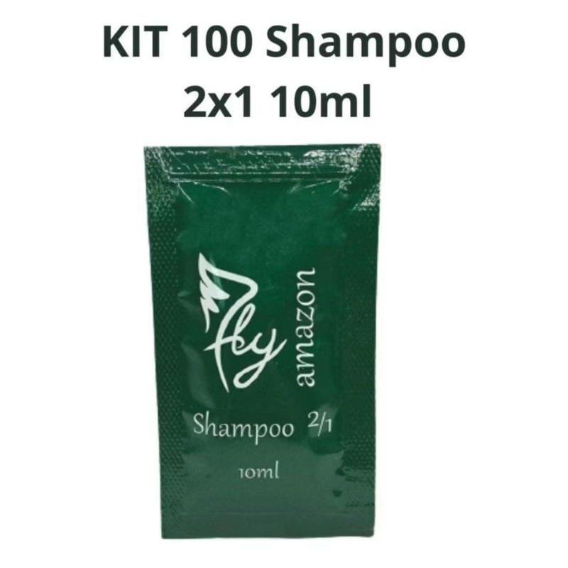 Kit com 100 ml Sachês Shampoo/condicionador 10 Fragrância Melão/Jasmim - Hotel, Motel, Pousadas e Airbnbs.