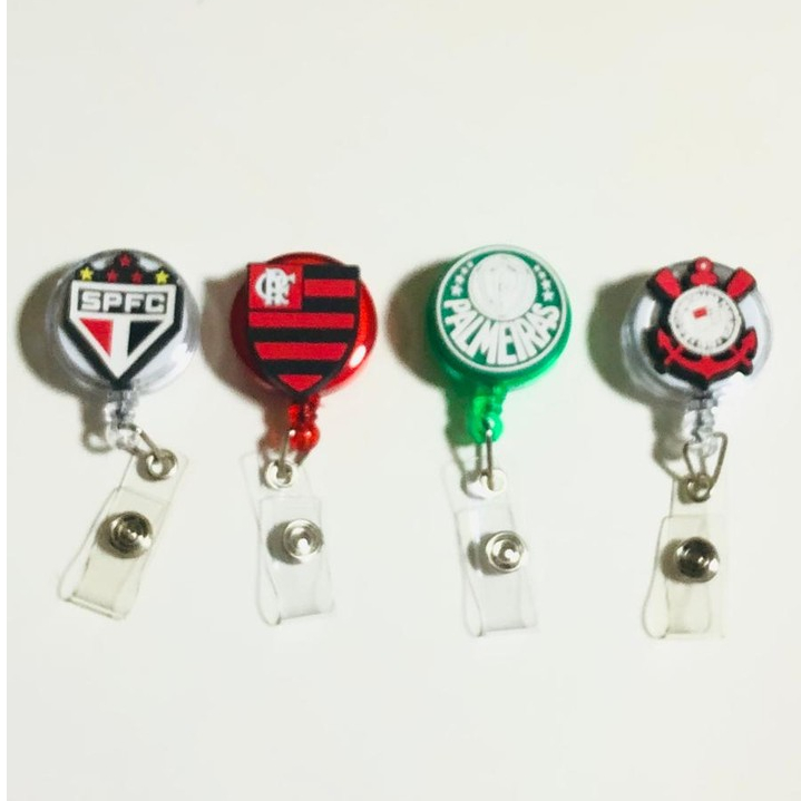 Porta Crachá Retrátil Roller Clip em Oferta na Shopee